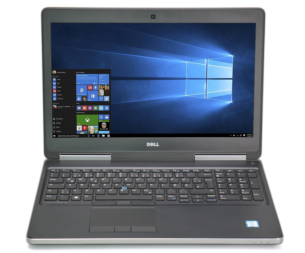 Dell Precision 7510 15,6 Zoll Notebook i7-6820HQ 8GB 512GB SSD Full HD Quadro M1000M DE Backlight WCAM Win10
