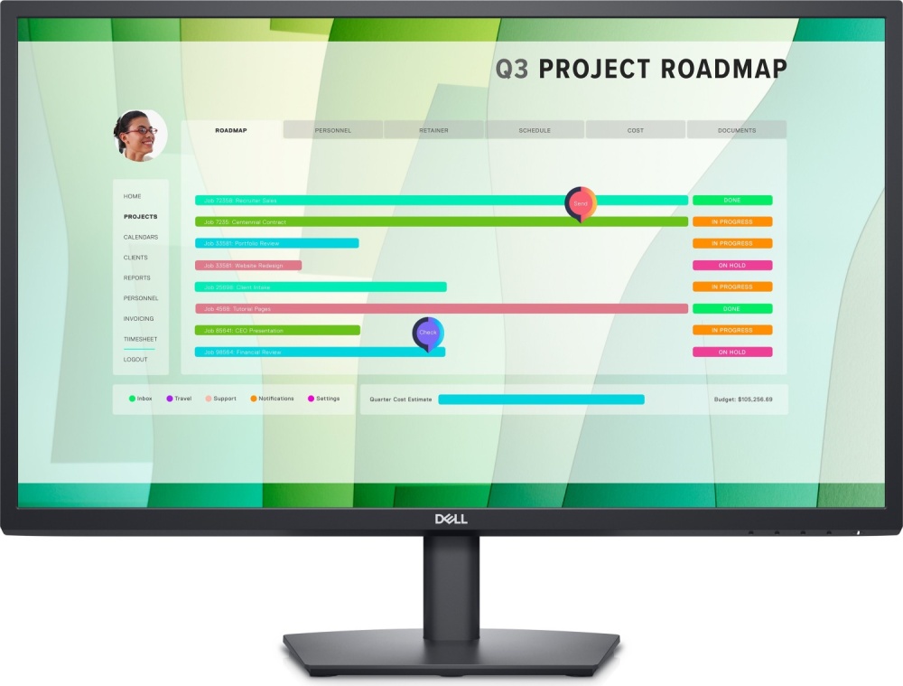 Dell E2723HN 27-Zoll Monitor IPS Full HD 1920x1080 HDMI VGA 5ms schwarz