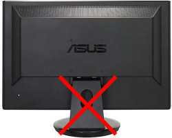 ASUS VH242H 23,6-Zoll Monitor TN FHD 1920x1080 HDMI DVI VGA Lautsprecher 5ms schwarz ohne Fuß