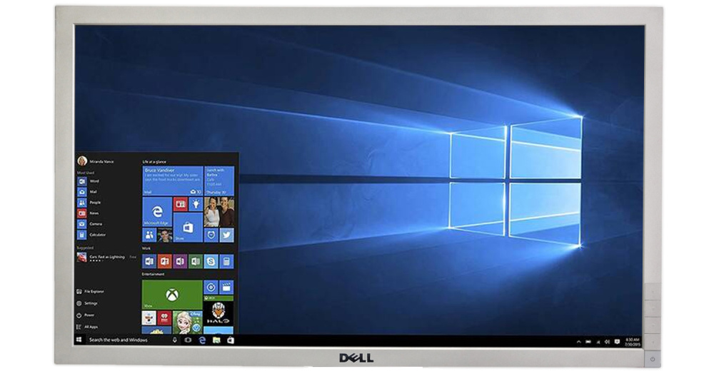 Dell U2311H 23-Zoll Monitor IPS DP DVI VGA USB Full HD 1920x1080 silber ohne Fuß Gut - Refurbished