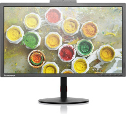Lenovo ThinkVision T2424z 23.8" Monitor IPS FHD 1920x1080 DP VGA HDMI USB Webcam 7ms black Displayspot - Used