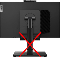 Lenovo ThinkCentre Tiny-in-One 24 Gen 4 23.8-inch Multi-Touch Monitor IPS FHD 1920x1080 DP USB Speaker Webcam 4ms black without stand Display scratches - Used