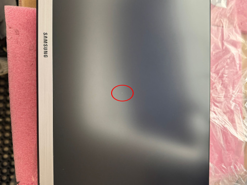 Samsung S24R652FDU 23,8-Zoll Monitor IPS FHD 1920x1080 75Hz DP HDMI VGA USB 5ms schwarz ohne Fuß Displaykratzer - Gebraucht