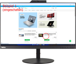 Lenovo ThinkVision T24V-10 - Refurbished 23,8-Zoll Monitor FHD mit Webcam  Displaykratzer - Gebraucht (mit Standfuß)