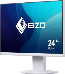 Eizo FlexScan EV2460-WT 23.8 inch Monitor IPS FHD 1920x1080 DP HDMI DVI VGA USB Speaker 5ms white Excellent - Refurbished