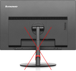 Lenovo ThinkVision T2454p 24-inch Monitor IPS 1920x1200 DP VGA HDMI USB HUB black 7ms without stand Good - Refurbished