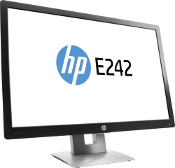 HP EliteDisplay E242 24 inch Monitor IPS WUXGA 1920x1200 DP HDMI VGA USB 7ms black Display spot - Used