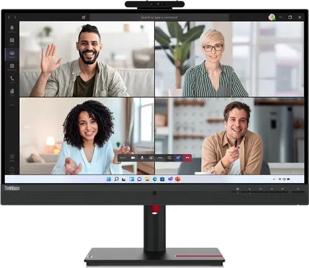 Lenovo ThinkVision T27HV-30 27-inch Monitor IPS WQHD 2560x1440 DP HDMI USB-C Webcam Speaker 4ms black Very good - Refurbished