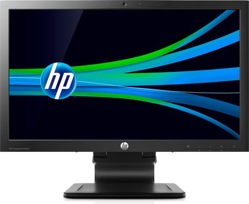 HP LA2206xc 21.5 inch Monitor TN FHD 1920x1080 DP DVI VGA USB Webcam Speaker 5ms black Very good - Refurbished