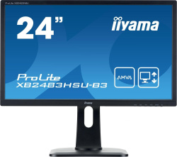 iiyama ProLite XB2483HSU-B3 23.8 inch Monitor VA 75Hz FHD 1920x1080 DP HDMI VGA USB Speaker 4ms black