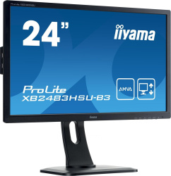 iiyama ProLite XB2483HSU-B3 23.8 inch Monitor VA 75Hz FHD 1920x1080 DP HDMI VGA USB Speaker 4ms black