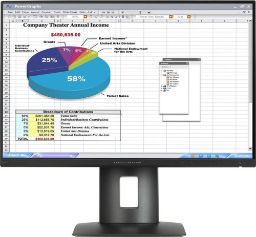 HP Z24n 24-Zoll Monitor IPS WUXGA 1920x1200 DP Mini-DP...