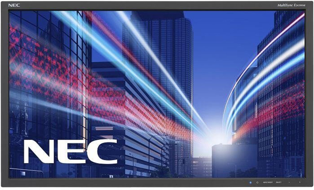 NEC MultiSync E243WMi-BK 23,8-Zoll Monitor IPS FHD 1920x1080 DP VGA DVI Lautsprecher 5ms schwarz ohne Fuß
