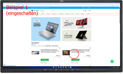 Fujitsu B-Line B22-8 TS Pro 21,5-inch Monitor IPS FHD 1920x1080 DP DVI VGA USB speaker 5ms black without stand Display scratches - Used