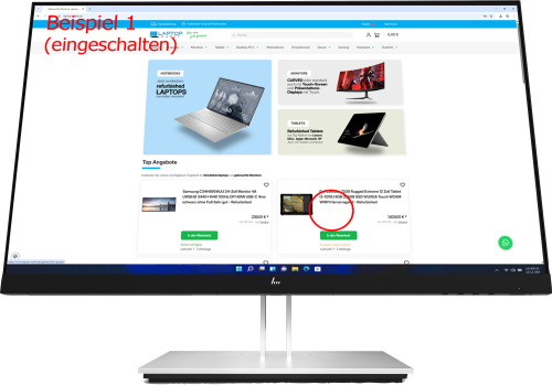 HP E24u G4 23,8-Zoll Monitor IPS FHD 1920x1080 DP HDMI USB-C USB 5ms schwarz Displaykratzer - Gebraucht