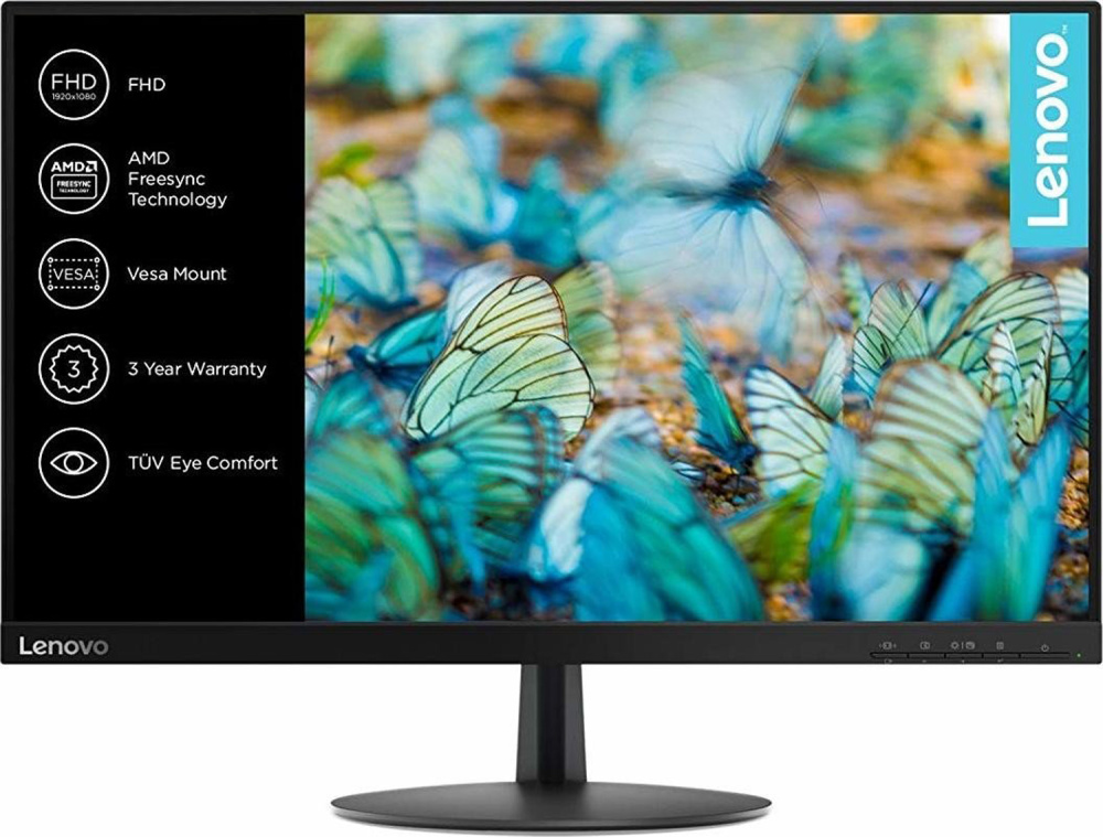 Lenovo L24e-20 23,8-Zoll Monitor VA FHD 1920x1080 HDMI VGA 4ms schwarz Sehr gut - Refurbished