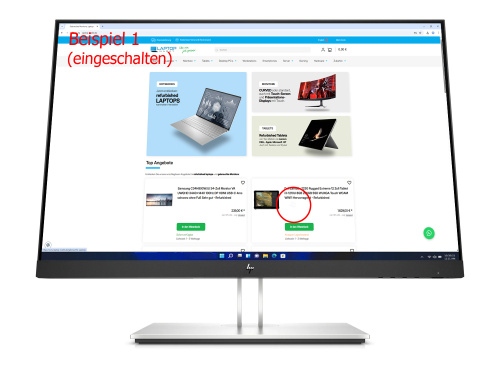 HP E24i G4 24-Zoll Monitor IPS WUXGA 1920x1200 DP HDMI VGA USB 5ms schwarz Displaykratzer - Gebraucht