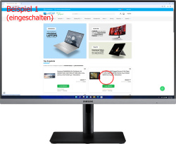 Samsung S27R650FDU 27-Zoll Monitor 75Hz IPS FHD 1920x1080 DP HDMI VGA USB 5ms schwarz Displaykratzer - Gebraucht