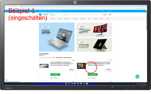 HP ZR2240w 21,5-Zoll Monitor IPS FHD 1920x1080 DP HDMI VGA DVI USB 8ms schwarz ohne Fuß Displaykratzer - Gebraucht