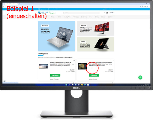 Dell P2217 22-Zoll Monitor WSXGA+ 1680x1050 HDMI DisplayPort VGA USB 5ms schwarz Displaykratzer - Gebraucht