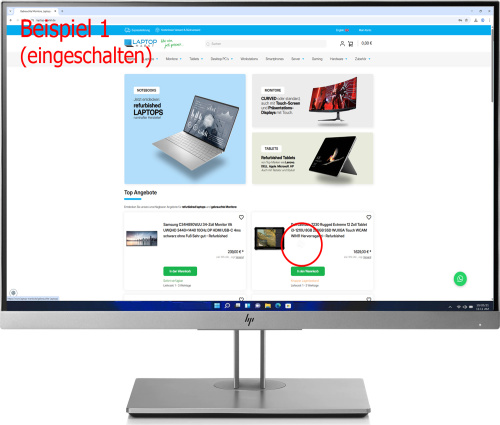 HP EliteDisplay E243i 24-inch Monitor IPS WUXGA 1920x1200 DP HDMI VGA USB 5ms silver Display scratches - Used