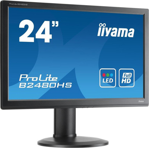 iiyama ProLite B2480HS-B2 23.6-inch Monitor FHD 1920x1080 HDMI DVI VGA speaker 2ms black Excellent - Refurbished