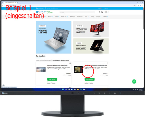 Eizo FlexScan EV2455 24,1 Zoll Monitor IPS WUXGA 1920x1200 Lautsprecher DP HDMI DVI VGA USB 5ms schwarz Displaykratzer - Gebraucht