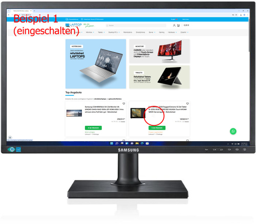 Samsung S24C650BW 24-inch Monitor IPS WUXGA 1920x1200 DVI VGA USB 5ms black Display scratches - Used