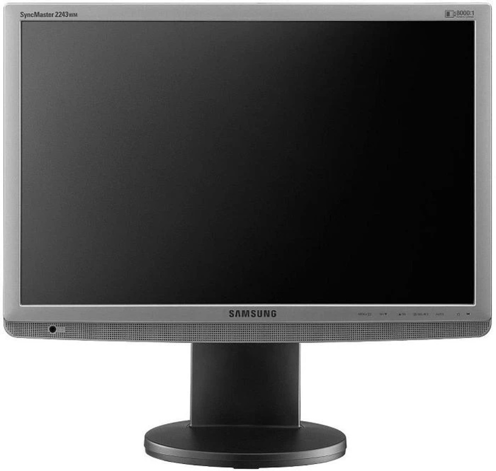 Samsung SyncMaster 2243WM 22 inch Monitor TN WSGXA+ 1680x1050 DVI VGA speaker 5ms silver Good - Refurbished