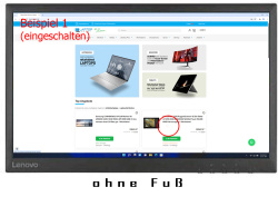 Lenovo ThinkVision LT2252p 22-inch Monitor 1680x1050 16:10 DP DVI VGA black without stand Display scratches - Used