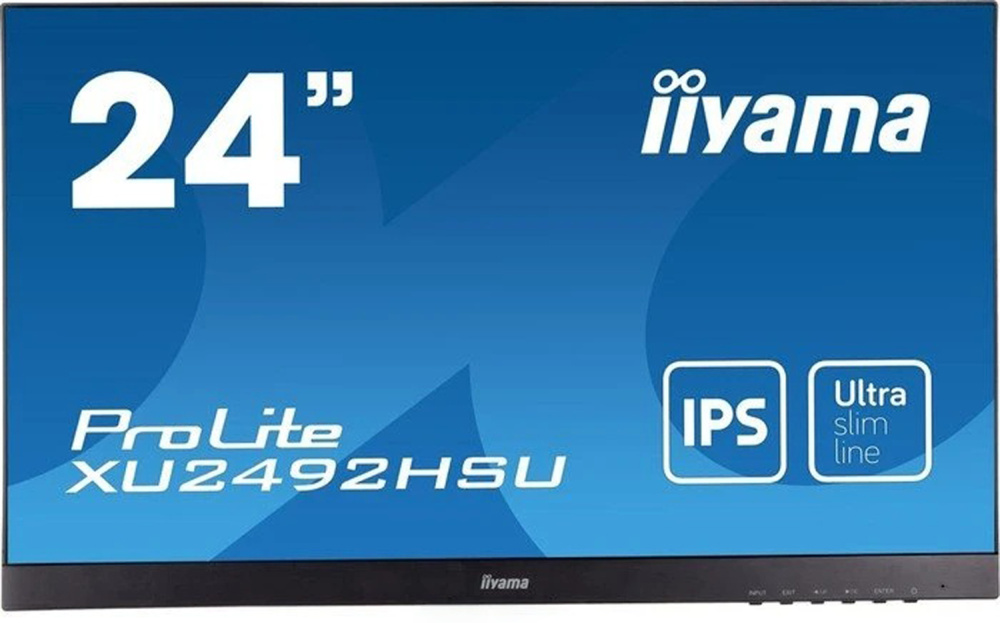 iiyama ProLite XU2492HSU-B1 23.8-inch Monitor IPS FHD 1920x1080 DP HDMI VGA USB speaker 5ms black without stand