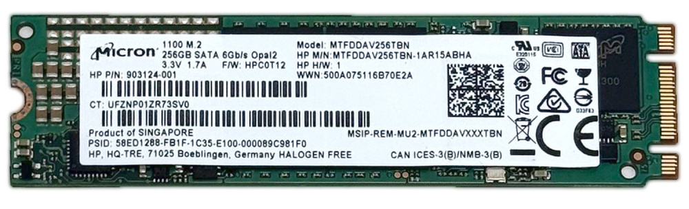 Micron 1100 M.2 SATA 256GB GB SSD 6Gbps MTFDDAV256TBN Laptop Notebook M2 SSD