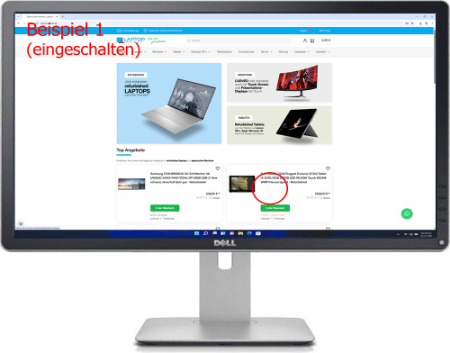 Dell P2416D 23,8-Zoll Monitor 2560x1440 WQHD IPS DP HDMI VGA USB 6ms schwarz Displaykratzer - Gebraucht
