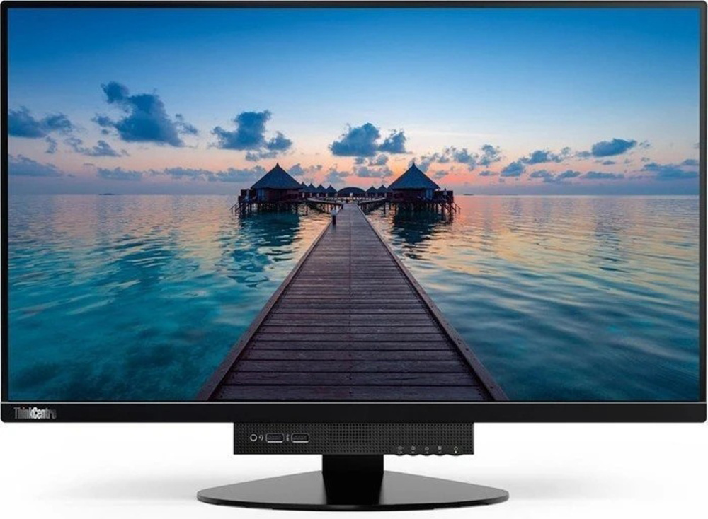 Lenovo ThinkCentre Tiny-in-One 24 (Non-Touch) 23,8-Zoll Monitor IPS FHD 1920x1080 DP USB Lautsprecher 7ms schwarz Sehr gut - Refurbished