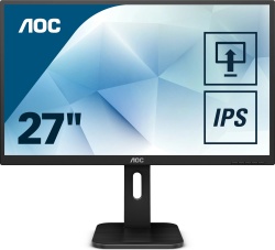 AOC 27P1 27-Zoll Monitor IPS FHD 1920x1080 DP HDMI VGA DVI USB 5ms schwarz Sehr gut - Refurbished
