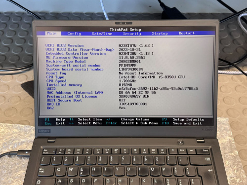 Lenovo ThinkPad X1 Carbon G6 14" Notebook i5-8350U 8GB 256GB SSD FHD IT Backlight FP Touch WCAM WIN11