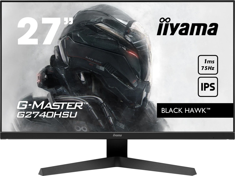 iiyama G-Master G2740HSU-B1 Black Hawk 27-Zoll Monitor IPS 75Hz FHD 1920x1080 DP HDMI USB Lautsprecher 1ms schwarz Gut - Refurbished