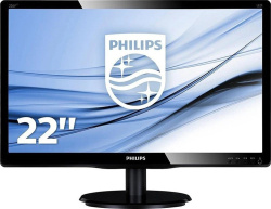 Philips V-line 226V4LAB 21.5-inch Monitor TN FHD 1920x1080 VGA DVI speaker 5ms black Display scratches - Used