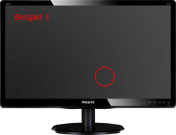 Philips V-line 226V4LAB 21.5-inch Monitor TN FHD 1920x1080 VGA DVI speaker 5ms black Display scratches - Used