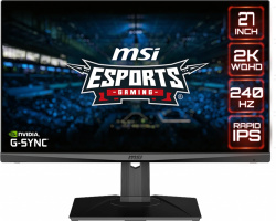 MSI Optix MAG274QRX 27-Zoll Gaming Monitor 240Hz WQHD 2560x1440 DP HDMI USB-C 1ms schwarz