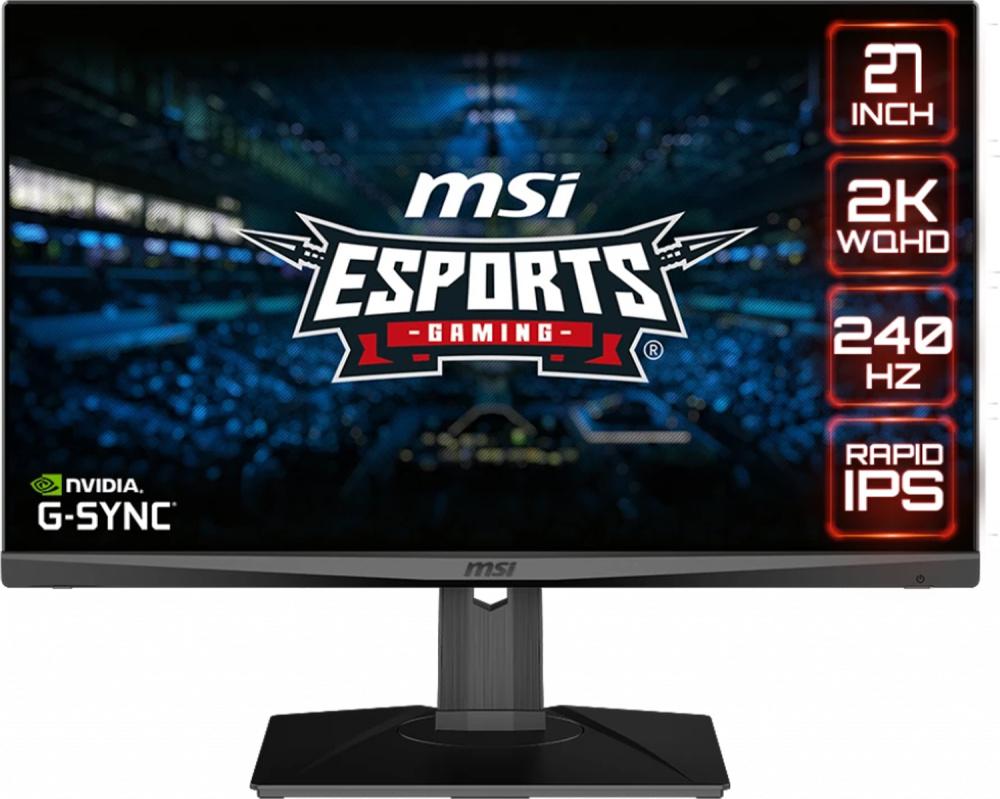 MSI Optix MAG274QRX 27-inch Gaming Monitor 240Hz WQHD 2560x1440 DP HDMI USB-C 1ms black Good - Refurbished