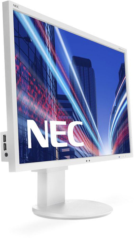 NEC MultiSync EA243WM-WH 24 Zoll Monitor WUXGA 1920x1200 DP HDMI VGA DVI USB Lautsprecher 5ms weiß Sehr gut - Refurbished