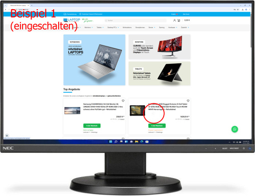 NEC MultiSync E221N-BK 22-inch Monitor IPS FHD 1920x1080 DP HDMI VGA speaker 6ms black Display scratches - Used