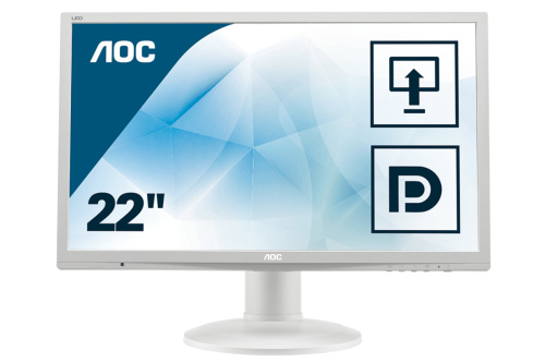 AOC E2260PQ 22-inch Monitor TN WSXGA+ 1680x1050 DP VGA DVI speaker 2ms grey Excellent - Refurbished