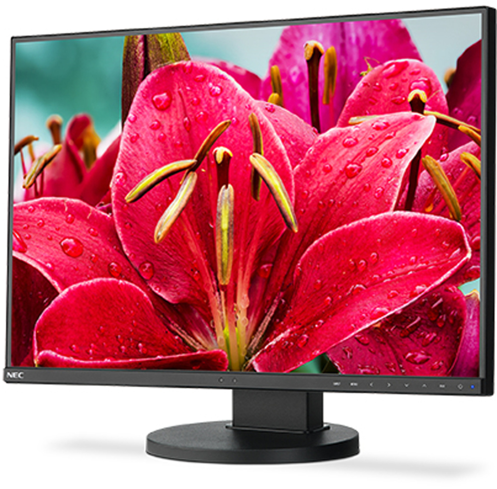 NEC MultiSync EA245WMi-BK 24-Zoll Monitor IPS WUXGA 1920x1200 DP HDMI VGA DVI USB Lautsprecher 6ms schwarz Sehr gut - Refurbished