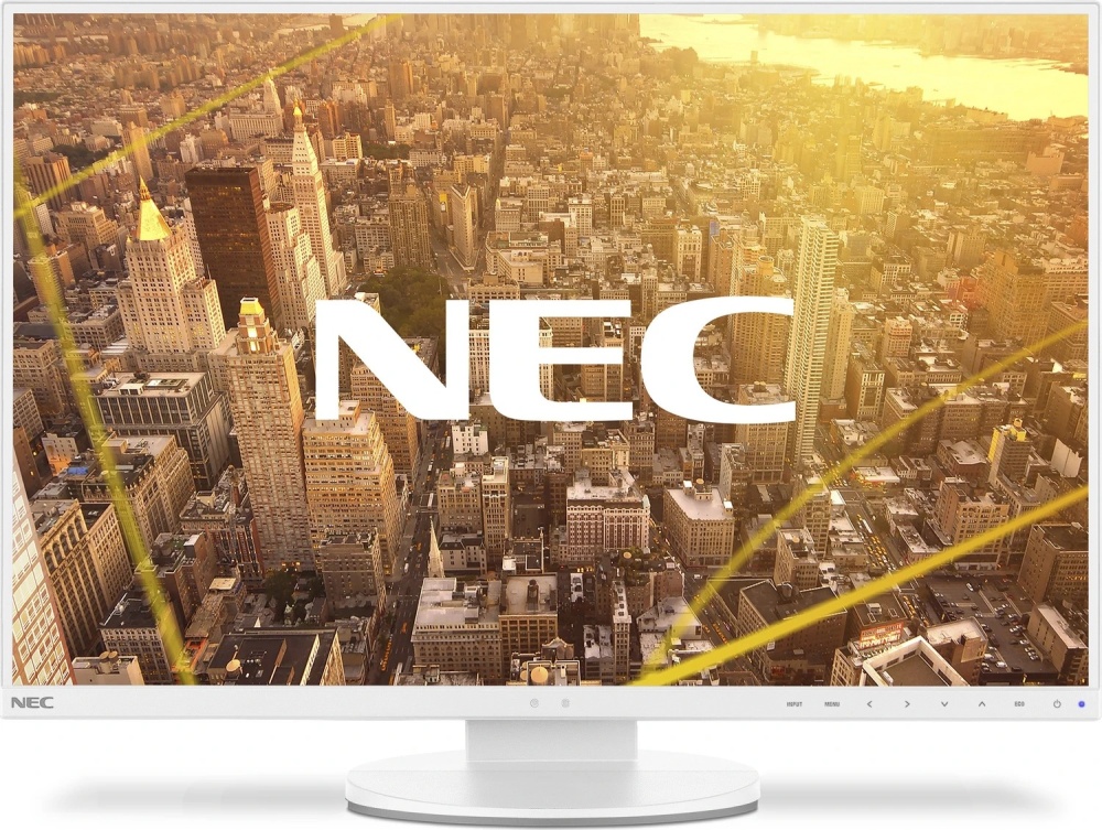 NEC MultiSync EA245WMi-2-WH 24-Zoll Monitor IPS WUXGA 1920x1200 DP HDMI VGA DVI USB Lautsprecher 6ms weiß Sehr gut - Refurbished