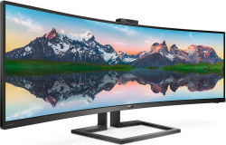 Philips P-line 499P9H 48.8-inch Monitor 70Hz VA DQHD 5120x1440 DP HDMI USB-C USB-A RJ-45 speaker webcam 5ms black Very good - Refurbished