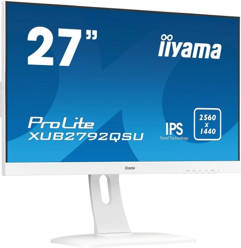 iiyama ProLite XUB2792QSU-W1 27-Zoll Monitor 70Hz IPS QHD 2560x1440 DP HDMI DVI USB  Lautsprecher 5ms weiß