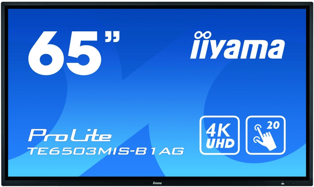iiyama ProLite TE6503MIS-B1AG 65-inch Display Touch IPS 4K UHD 3840x2160 DP HDMI VGA RJ-45 speaker 6ms black Android Very good - Refurbished