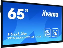 iiyama ProLite TE6503MIS-B1AG 65-inch Display Touch IPS 4K UHD 3840x2160 DP HDMI VGA RJ-45 speaker 6ms black Android Very good - Refurbished